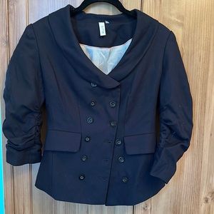 Double-breasted Anthropologie blazer - size 4 navy